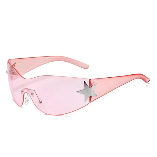 Randloze luxe punk zonnebril