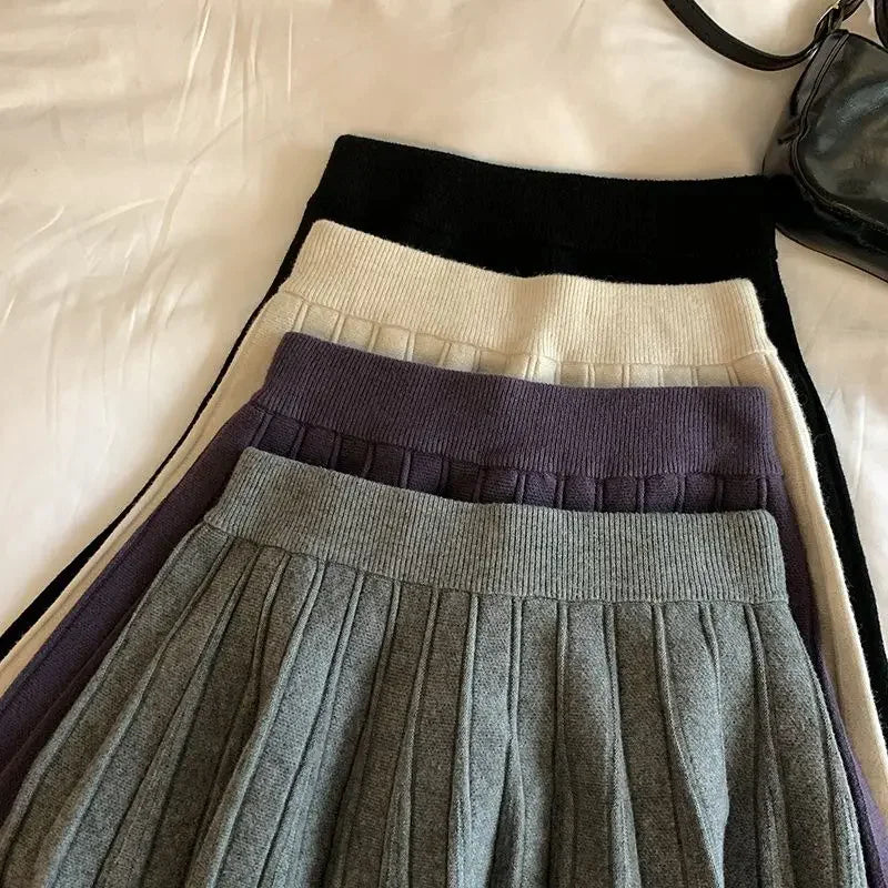 Mia | High Waist Knitted Mini Skirt