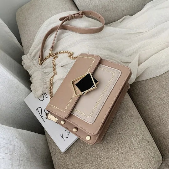 Ketting leren crossbody tas