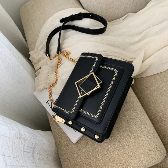Ketting leren crossbody tas
