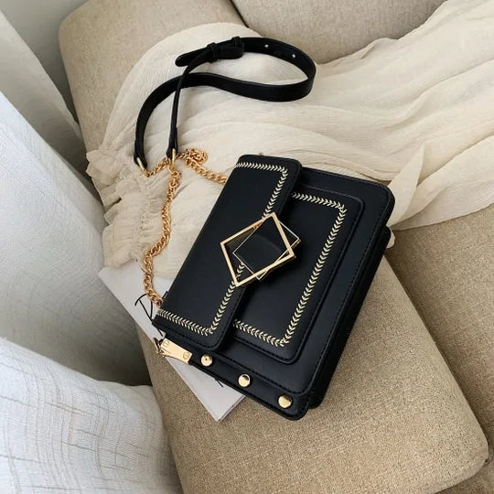 Ketting leren crossbody tas