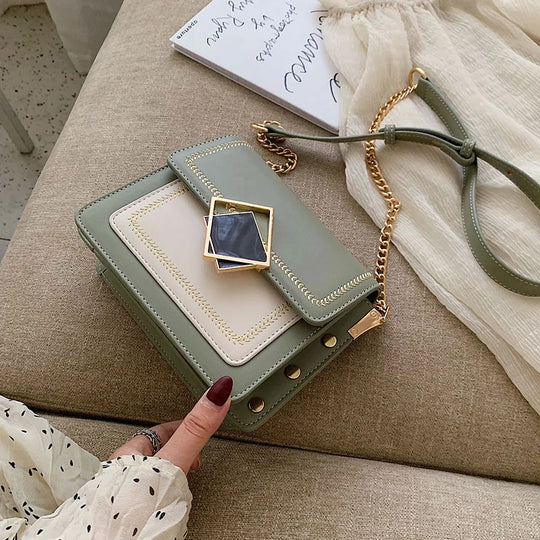 Ketting leren crossbody tas