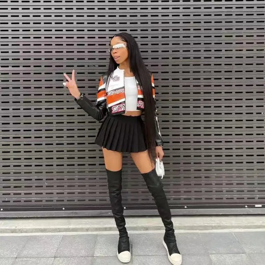 Amy | High Waist Side Zipper Skirt