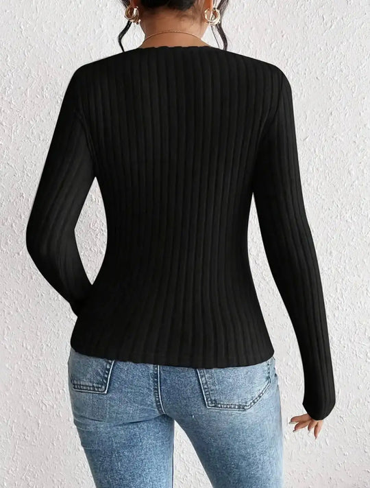 Selene | Solid Square Neck Ruched Top