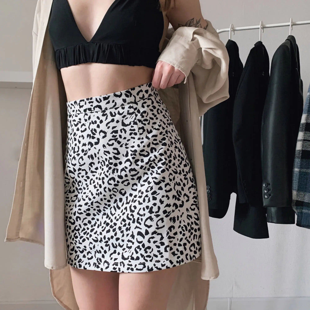 Fiona | Leopard Print Slim Skirt