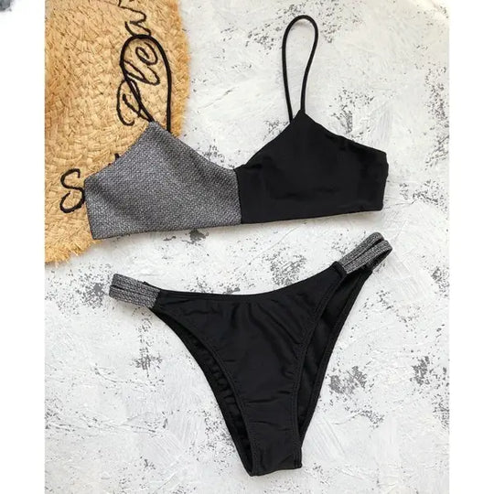 Glitter | Shiny Patchwork Bikini Set