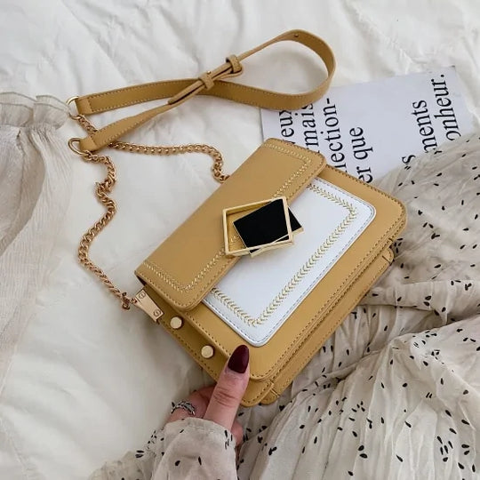 Ketting leren crossbody tas