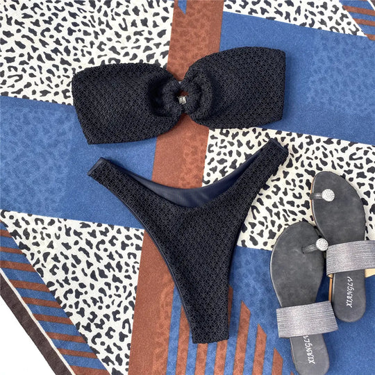 Estella | Strapless Thong Bikini Set